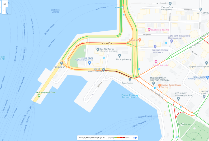 Δεκαπενταύγουστος - Κίνηση: Η κίνηση στα λιμάνια, ΚΤΕΛ και τις εθνικές οδούς