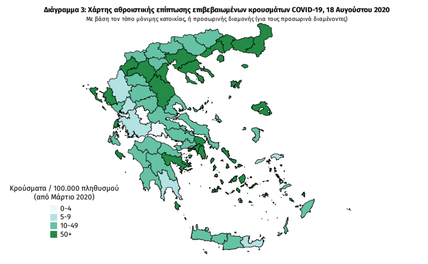 Κρούσματα κορωνοϊού: Ανακοινώθηκαν 269 καταγεγραμμένα το τελευταίο 24ωρο