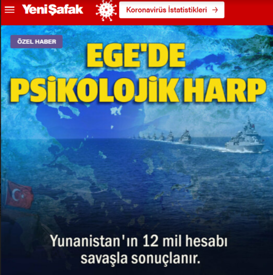 Το Oruc Reis θα συνεχίσει προς Καστελόριζο - «Casus belli» η επέκταση των χωρικών υδάτων, λέει η Yeni Safak 