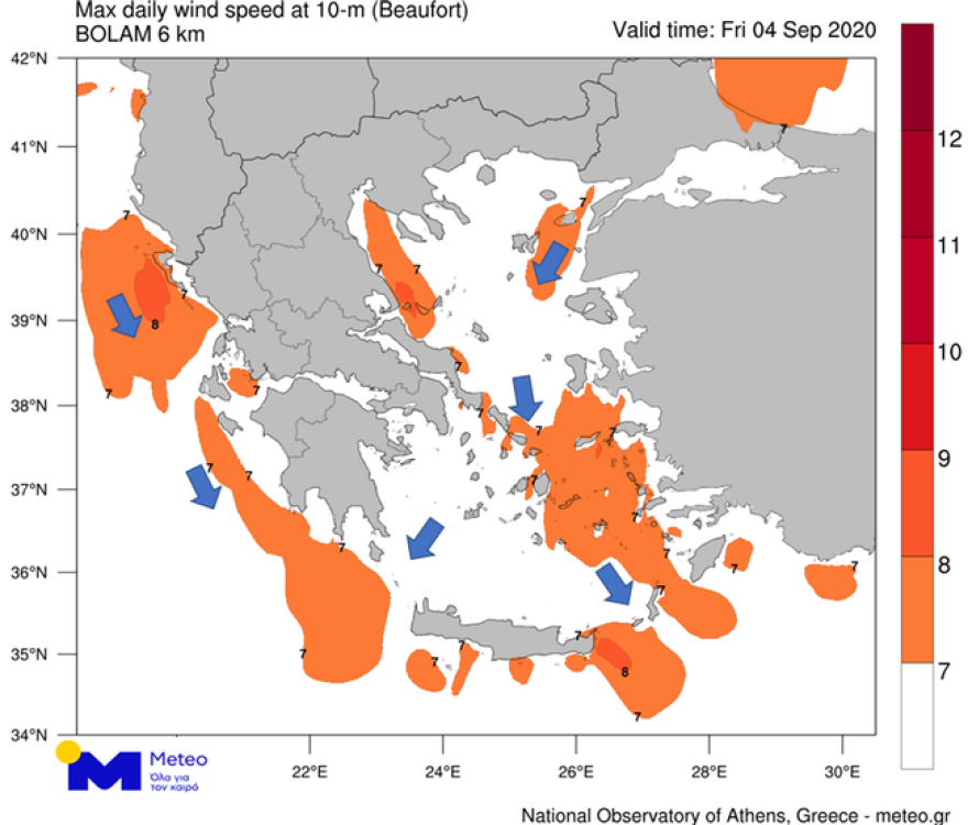Καιρός: Άνεμοι έως 8 μποφόρ - Αυξημένος o κίνδυνος πυρκαγιάς σήμερα - Δείτε χάρτες