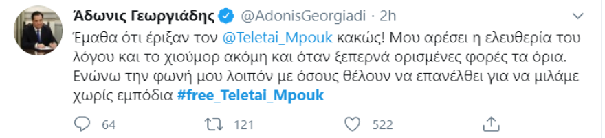 Γιατί έγινε πρώτο trend στο twitter το #free_teletai_mpouk