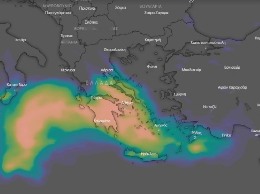 Καιρός στην Αθήνα - Κακοκαιρία Ιανός:  Έρχεται «δύσκολη» νύχτα με ισχυρές καταιγίδες - Δείτε χάρτη