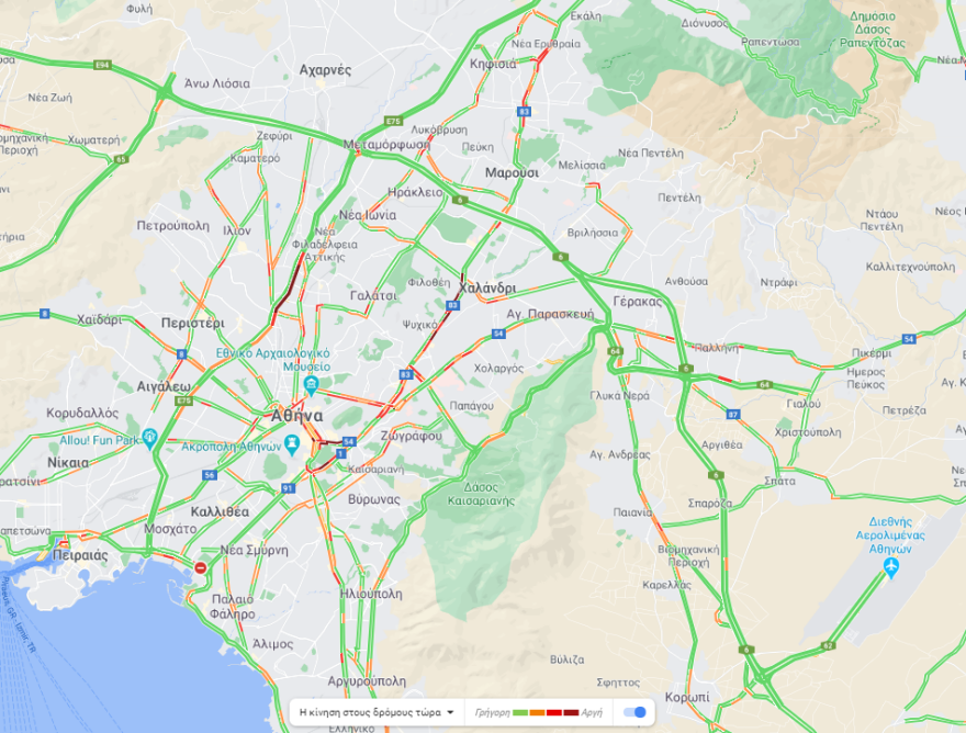 Κίνηση τώρα live: Μποτιλιάρισμα στο κέντρο
