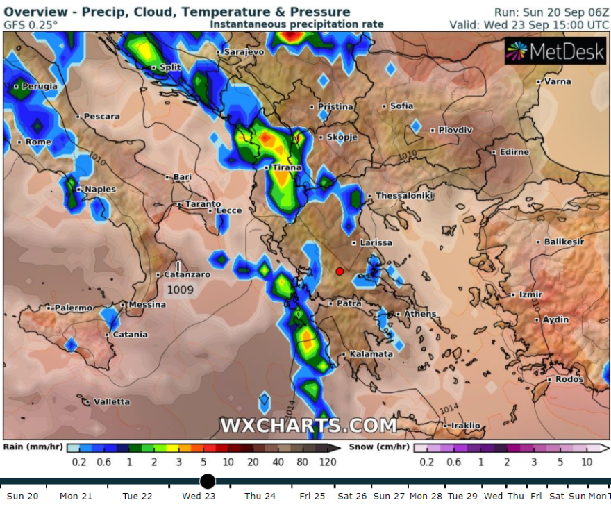 Καιρός: Οι βροχερές ημέρες της εβδομάδας σε χάρτες