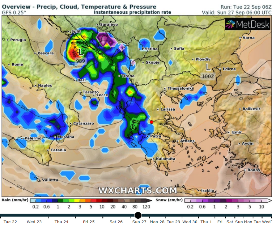 Έκτακτο δελτίο καιρού: Ισχυρές βροχές και καταιγίδες - Πού αναμένεται χαλάζι