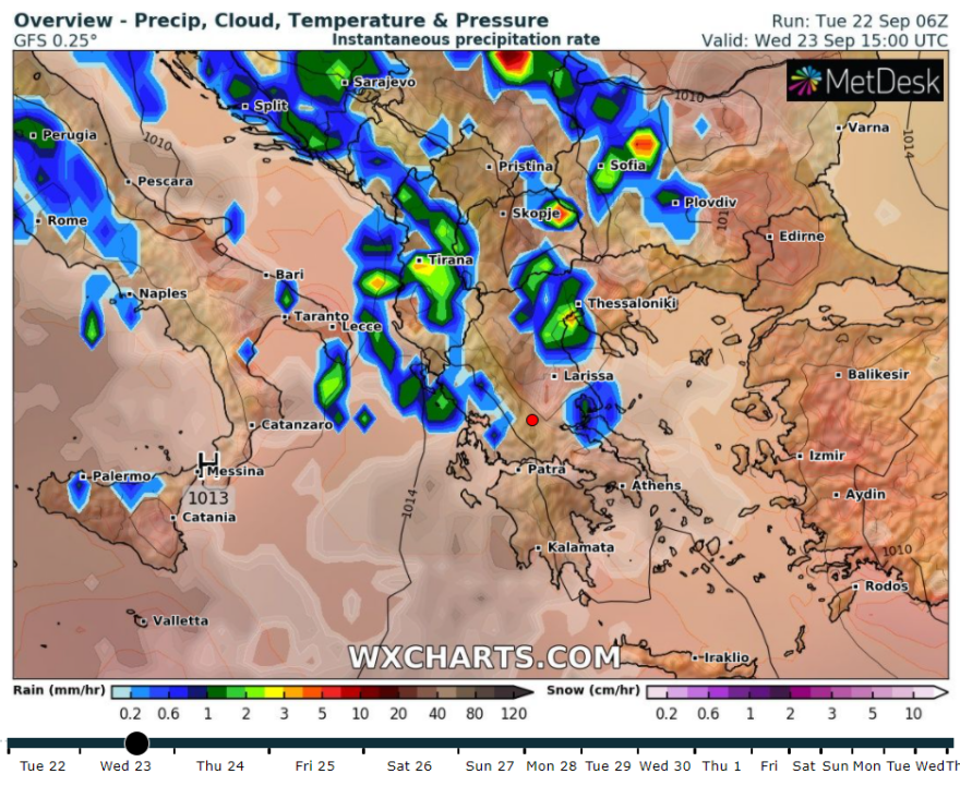 Έκτακτο δελτίο καιρού: Ισχυρές βροχές και καταιγίδες - Πού αναμένεται χαλάζι