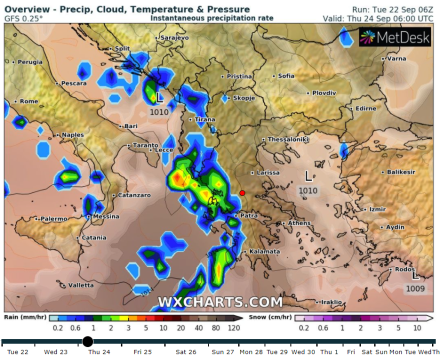 Έκτακτο δελτίο καιρού: Ισχυρές βροχές και καταιγίδες - Πού αναμένεται χαλάζι