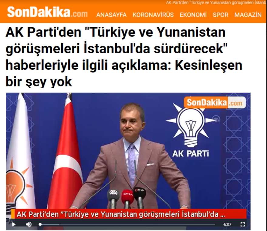 Ομέρ Τσελίκ: Τίποτα δεν είναι οριστικό για τον ελληνοτουρκικό διάλογο