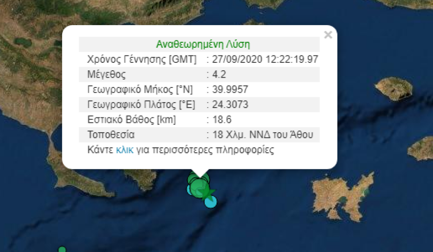 Νέος σεισμός 4,2 Ρίχτερ στο Άγιο Όρος