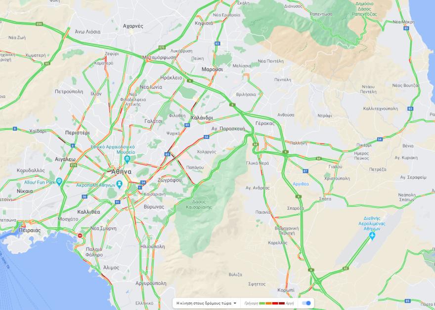 Κίνηση στους δρόμους: Πού έχει μποτιλιάρισμα τώρα 