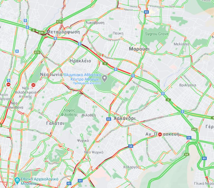 Κίνηση τώρα στην Αττική Οδό: Πού θα βρείτε μποτιλιάρισμα 