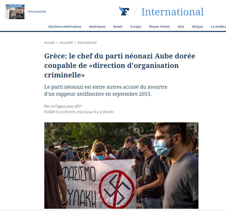 Χρυσή Αυγή: Πρώτη είδηση στα μεγαλύτερα ειδησεογραφικά δίκτυα η απόφαση 