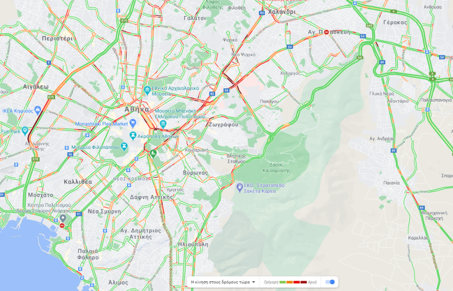 Κίνηση στους δρόμους: Μποτιλιάρισμα στον Κηφισό - Πού έχει κίνηση τώρα
