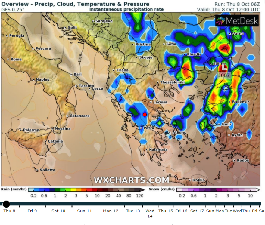 Καιρός σήμερα: Πού βρέχει τώρα - Δείτε χάρτες