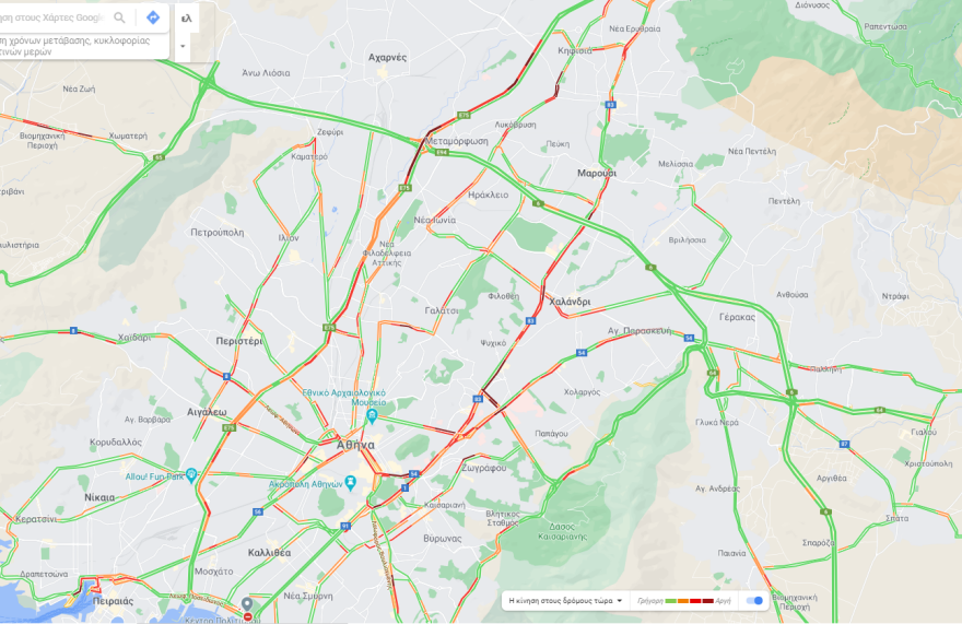 Κίνηση στους δρόμους: Μποτιλιάρισμα και κίνηση παντού  - LIVE εικόνα