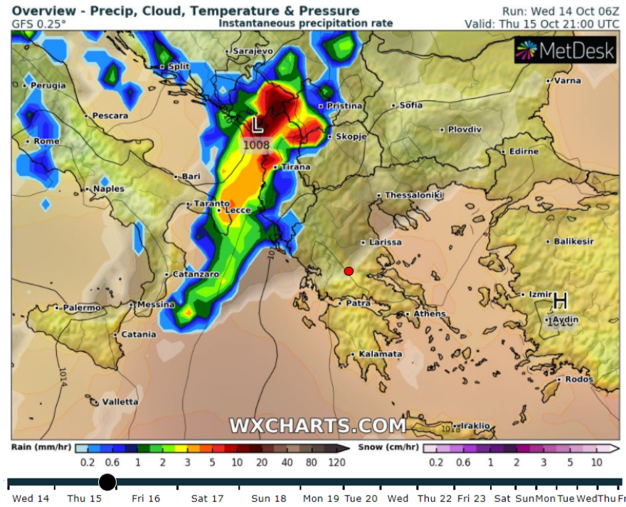 Καιρός - Έκτακτο δελτίο καιρού: Καταιγίδες και χαλάζι από το βράδυ - Χάρτες με τις περιοχές