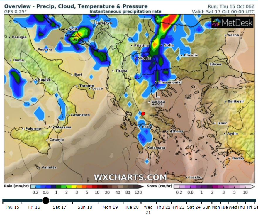 Καιρός: Καταιγίδες από τα δυτικά - Ανεμοστρόβιλοι στο κεντρικό Ιόνιο