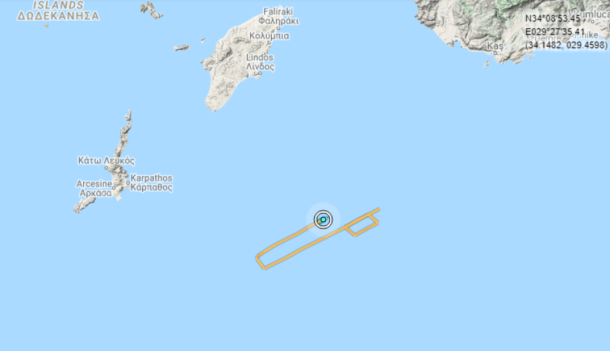 Ανοιχτά της Τενέδου το τουρκικό γεωτρύπανο Kanuni