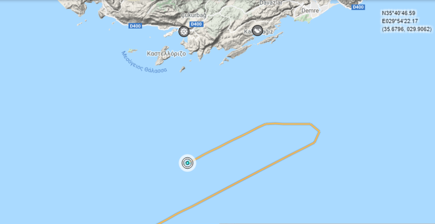 Πόλεμος νεύρων από την Τουρκία με το Oruc Reis - Πλέει κοντά στο Καστελόριζο 