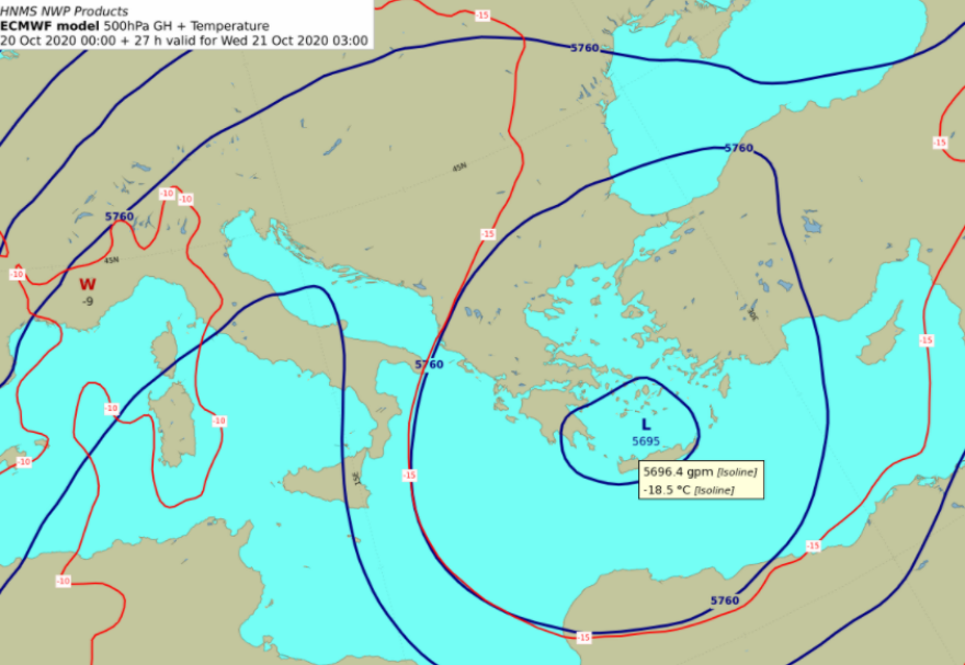 Καιρός: Κακοκαιρία σε Κρήτη, δυτικές Κυκλάδες - Βίντεο και χάρτες 