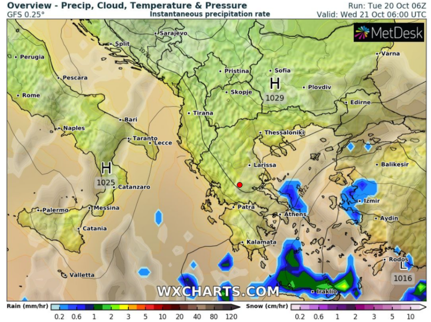 Καιρός: Η κακοκαιρία πλήττει σφοδρά την Κρήτη - Νέοι χάρτες του meteo
