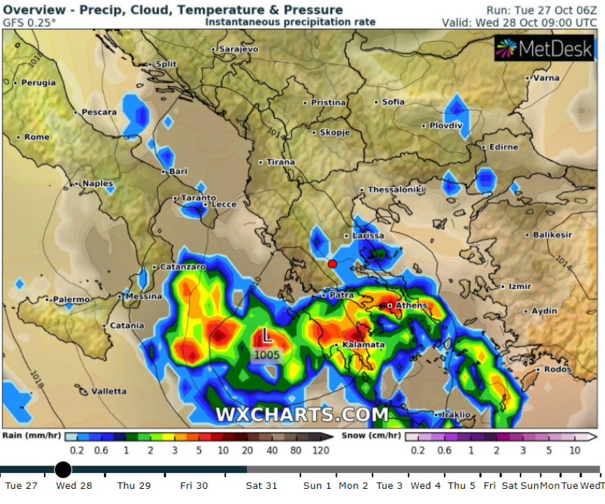 Καιρός: Κακοκαιρία-εξπρές στην Αθήνα στις 28 Οκτωβρίου - Κίνδυνος πλημμυρών