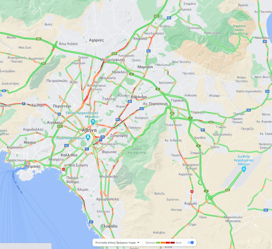 Κίνηση στους δρόμους: Πού θα βρείτε μποτιλιάρισμα τώρα