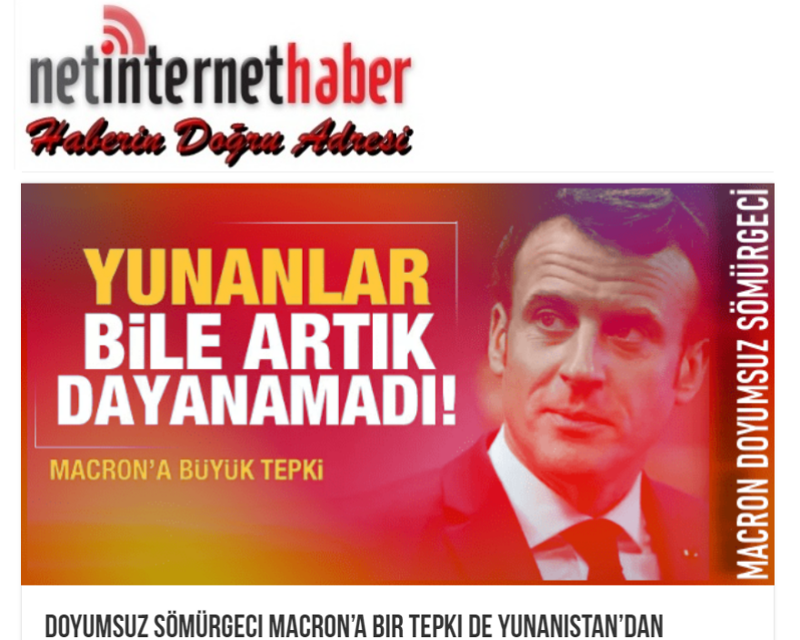 Αντώνης Λιάκος: Τουρκικά ΜΜΕ αποθεώνουν τις δηλώσεις του κατά Μακρόν