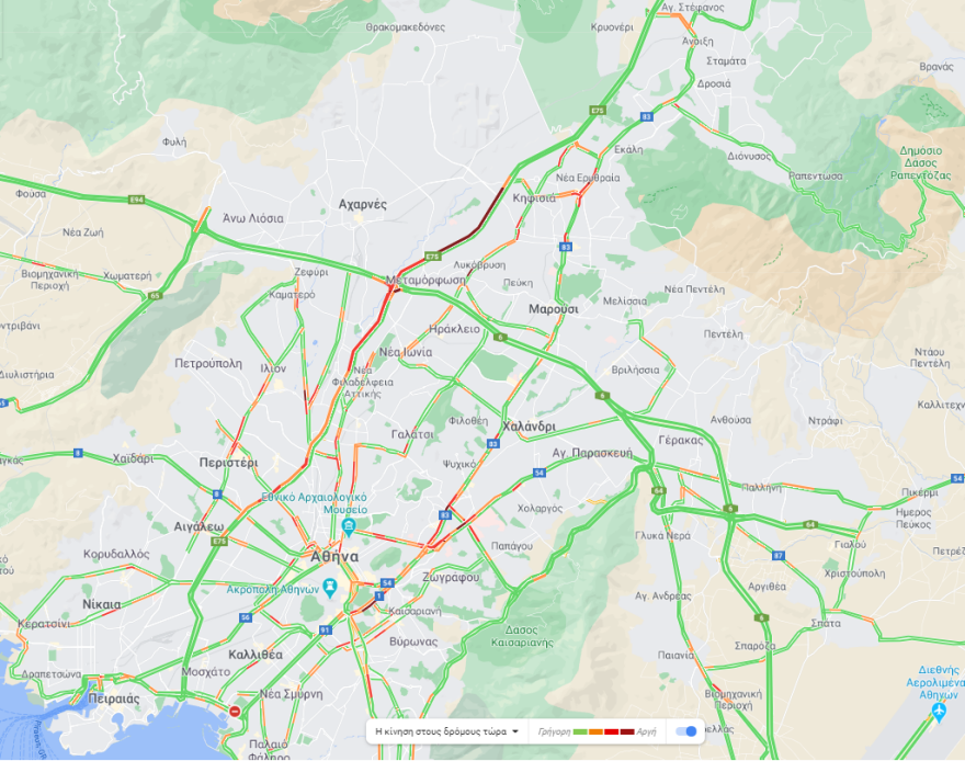 Κίνηση στους δρόμους: Πού έχει μποτιλιάρισμα τώρα 