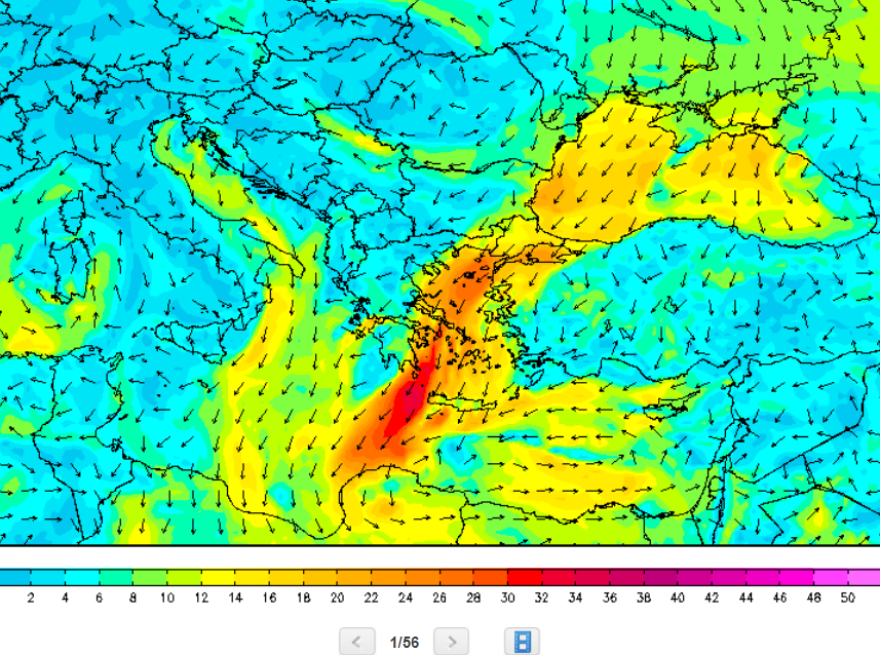 Καιρός στην Αθήνα: Άνεμοι έως 7 μποφόρ και βροχές - Δείτε χάρτες