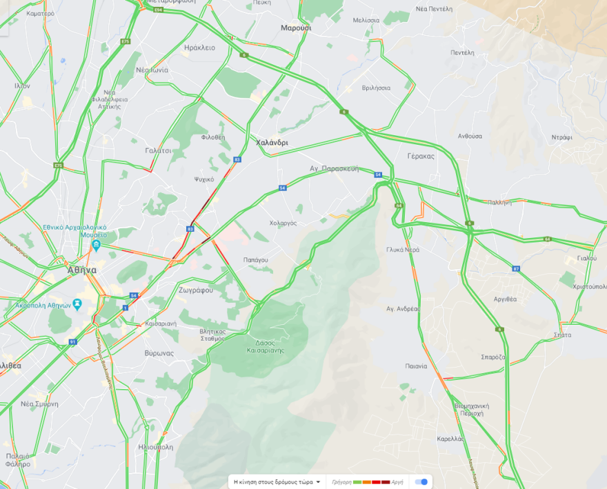 Κίνηση στους δρόμους: Πού έχει μποτιλιάρισμα τώρα 