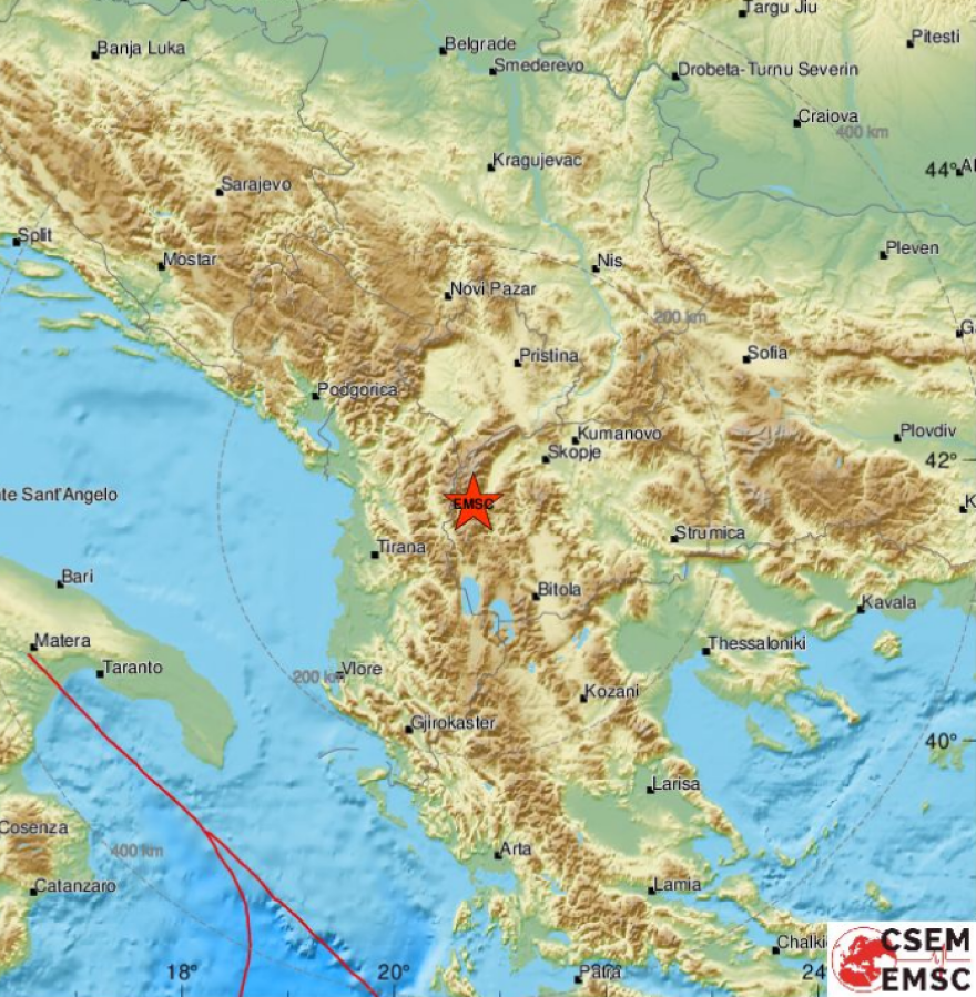 Σεισμός τώρα 4,8 Ρίχτερ στα Σκόπια