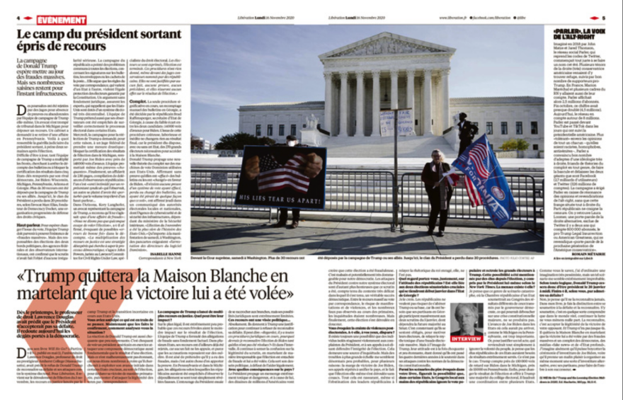 Πρωτοσέλιδο της Liberation για τον Τραμπ: «Γαμώτο δύο μήνες ακόμη»