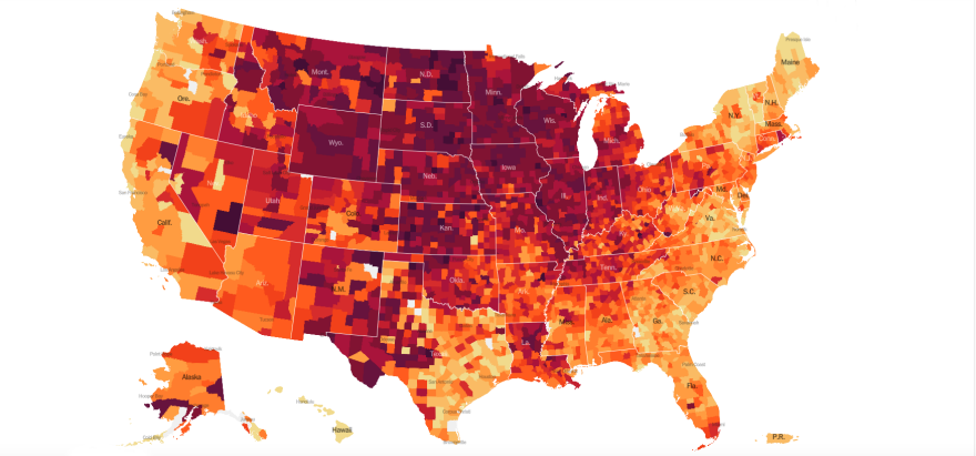 Κορωνοϊός: Διάγραμμα-σοκ - Η εικόνα της διασποράς στις ΗΠΑ 