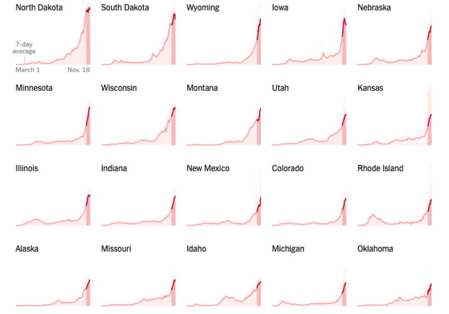 Κορωνοϊός: Διάγραμμα-σοκ - Η εικόνα της διασποράς στις ΗΠΑ 