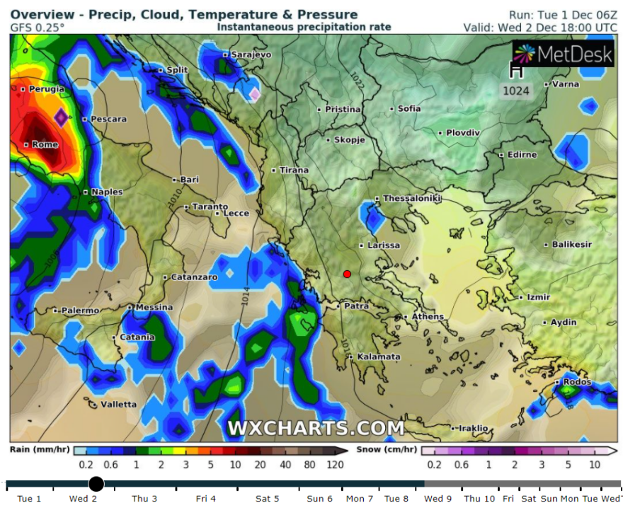 Καιρός: Βροχές και πτώση της θερμοκρασίας - Η κακοκαιρία σε χάρτες 