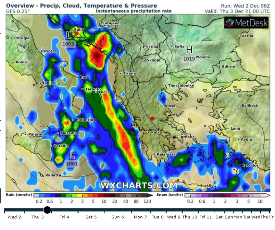 Καιρός: Ισχυρές καταιγίδες τις επόμενες ώρες -  Νέοι χάρτες