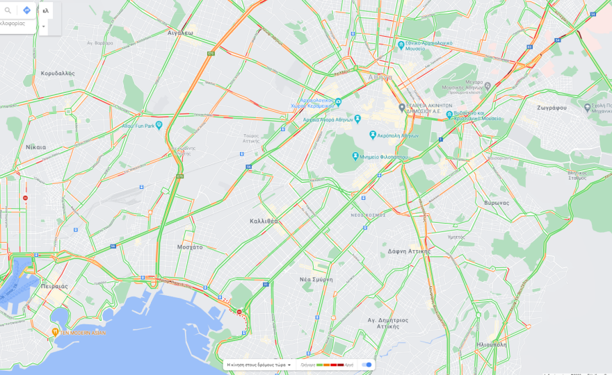 Κίνηση στους δρόμους: Δείτε χάρτη με την κίνηση