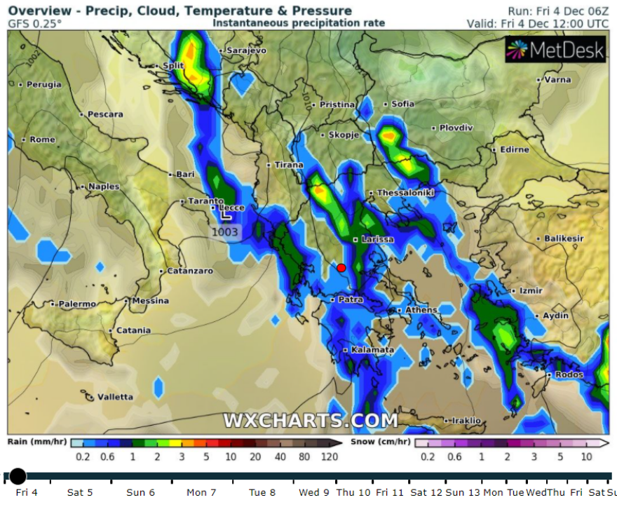 Καιρός: Η εξέλιξη του καιρού - Βροχές και καταιγίδες από Δευτέρα