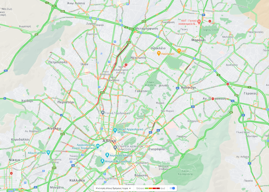 Τροχαίο στον Κηφισό - LIVE η κίνηση: Τεράστιο μποτιλιάρισμα, τζιπ έπεσε σε κολώνα της ΔΕΗ  