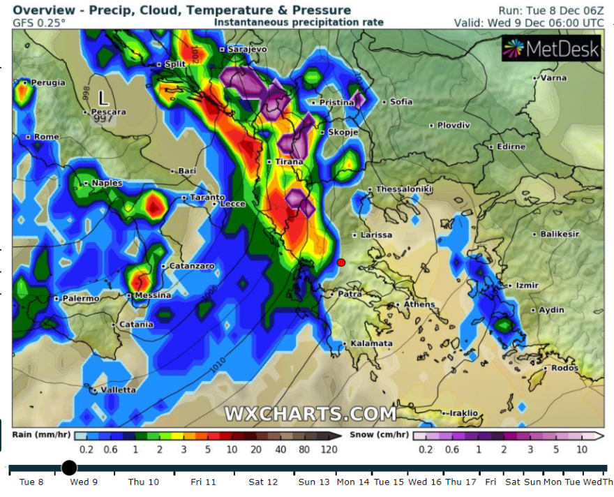 Καιρός: Σε ισχύ το έκτακτο δελτίο ΕΜΥ με καταιγίδες και χαλάζι - Πού κινείται η κακοκαιρία 