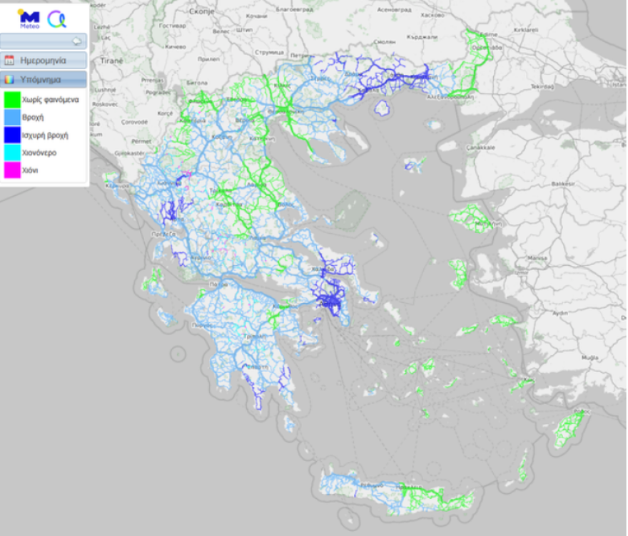 Καιρός - Καιρός στην Αθήνα: Καταιγίδα με κίνηση στους δρόμους - Πού βρέχει στη χώρα 