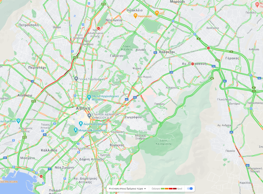 Κίνηση στους δρόμους: Κίνηση στον Κηφισό - Δείτε Live