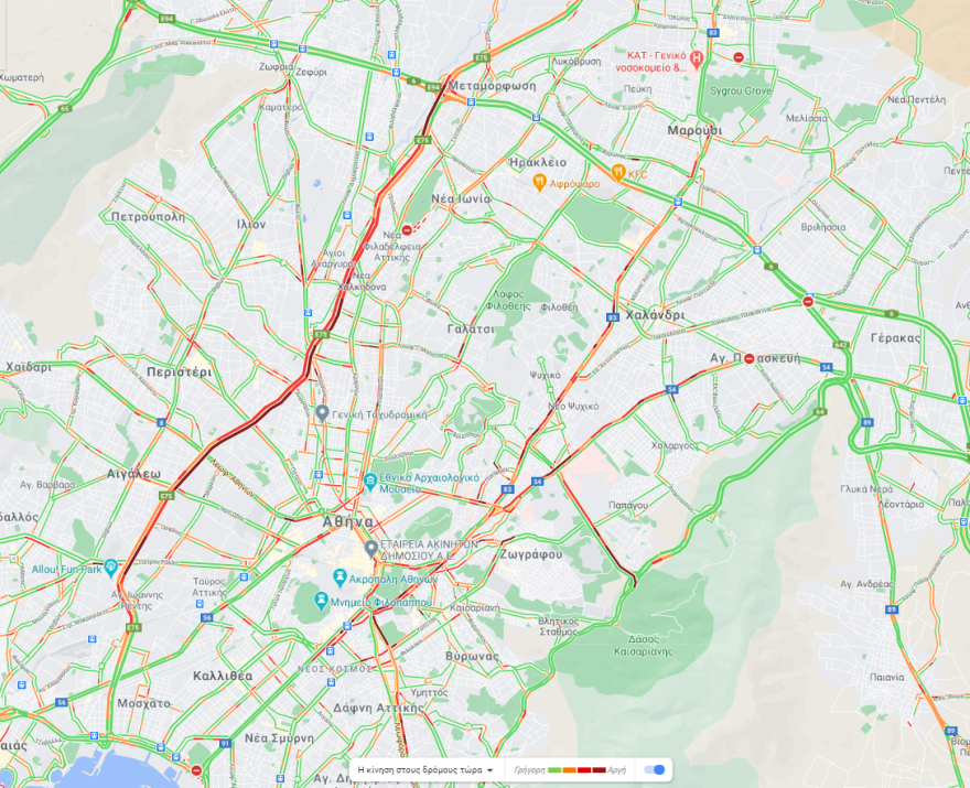 Κίνηση στους δρόμους: Πού έχει μποτιλιάρισμα τώρα 