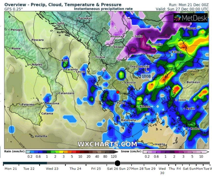 Καιρός: Λιακάδα τα Χριστούγεννα, σφοδρή κακοκαιρία την Πρωτοχρονιά - Όλοι οι χάρτες 