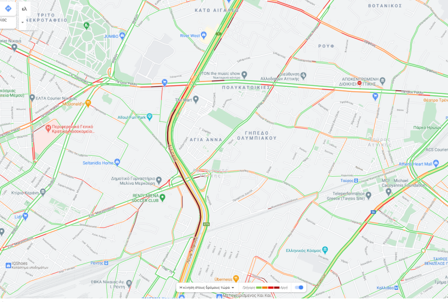 Κίνηση στους δρόμους: Πού έχει μποτιλιάρισμα τώρα στην Αθήνα - Live εικόνα