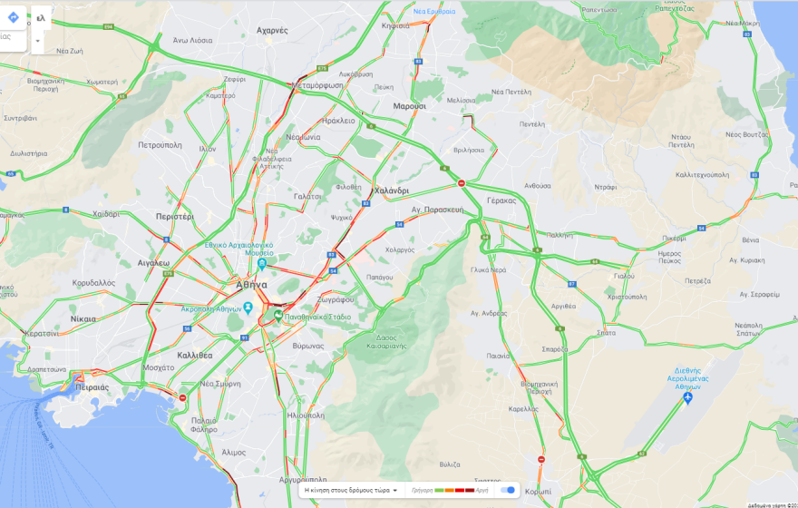 Κίνηση στους δρόμους: Πού έχει μποτιλιάρισμα τώρα 