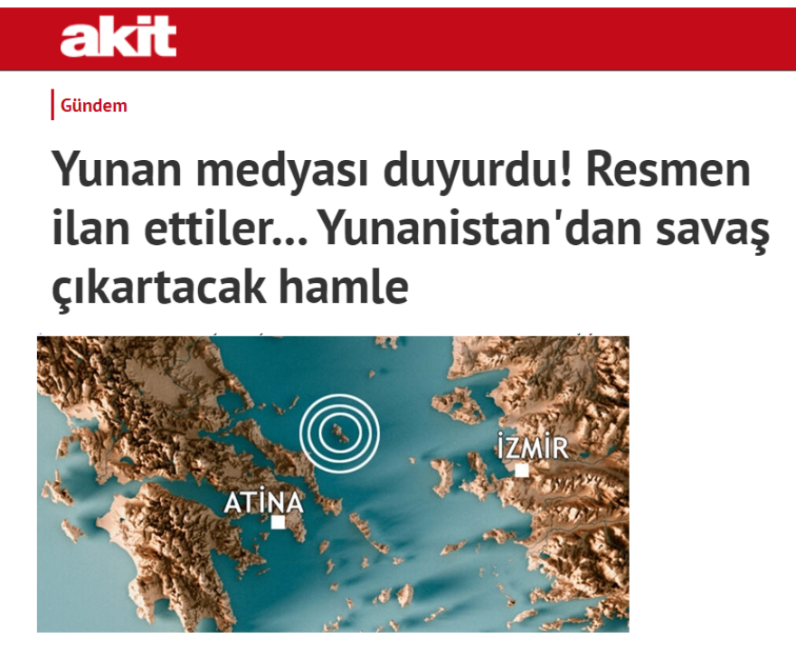 Γενί Ακίτ: «Μπορεί να προκαλέσει και πόλεμο η εγκατάσταση βάσης drone στην Σκύρο από την Ελλάδα»