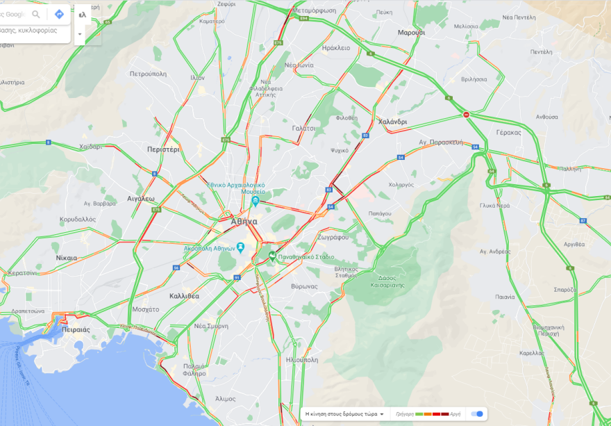 Κίνηση στους δρόμους: Πού έχει μποτιλιάρισμα τώρα 