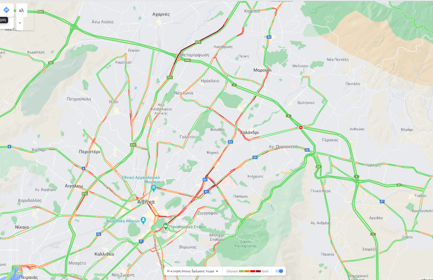 Κίνηση στους δρόμους: Πού έχει μποτιλιάρισμα τώρα 